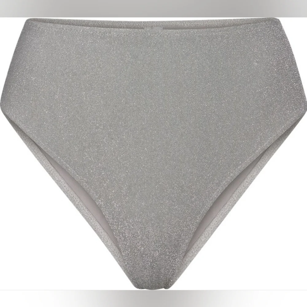 NWT SKIMS SWIM GLITTER MID WAIST BIKINI BOTTOM SIZE XS